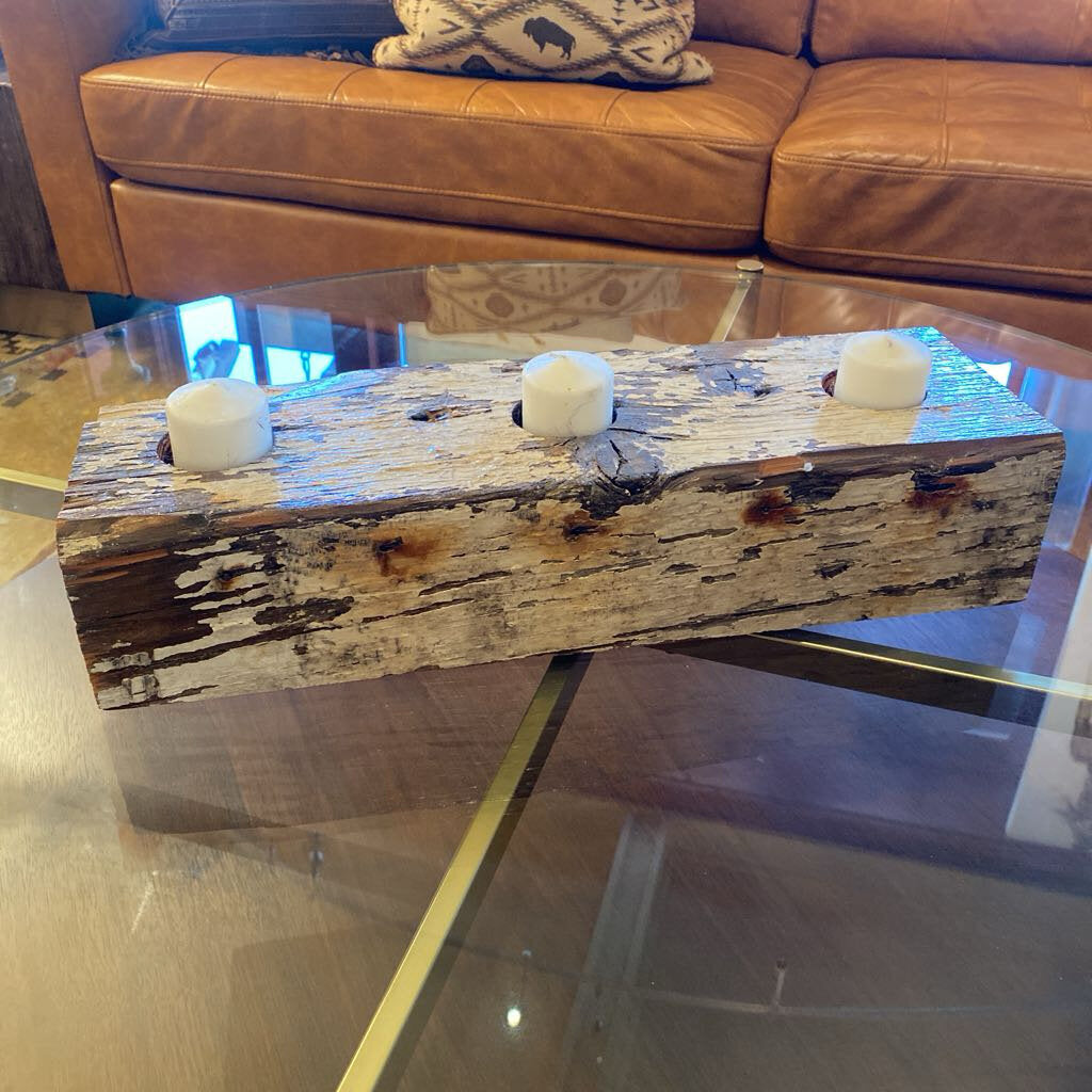 Reclaimed Wood Candle Holder