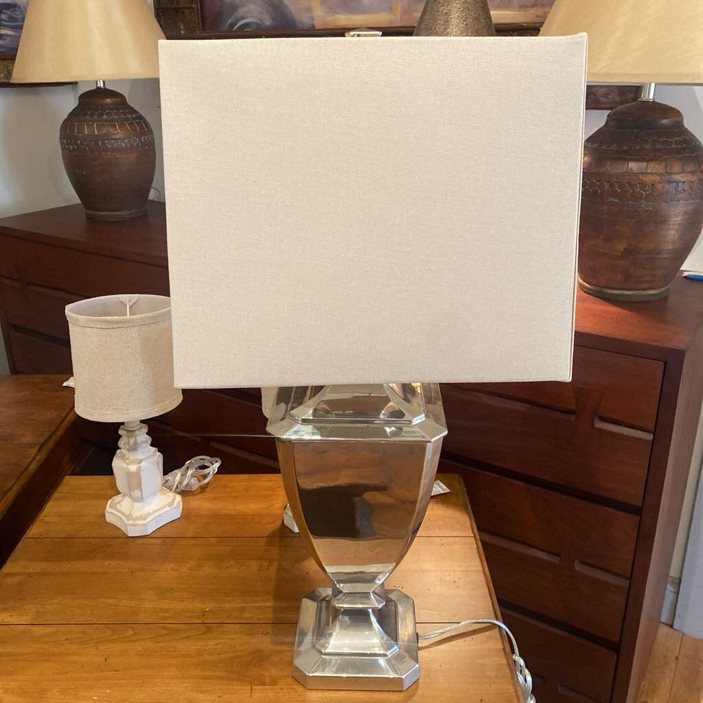 Nickel Base Table Lamp