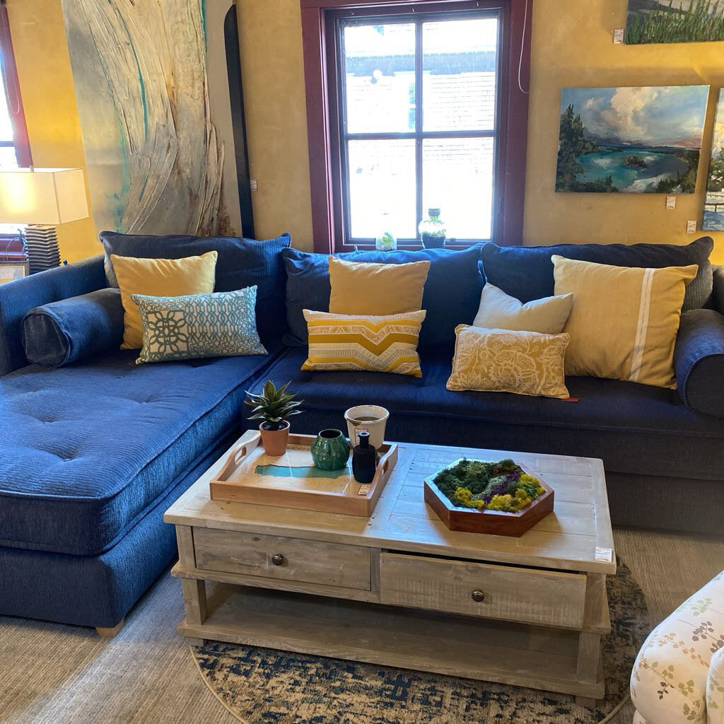 Serena & Lily Blue Sectional W/ Chase