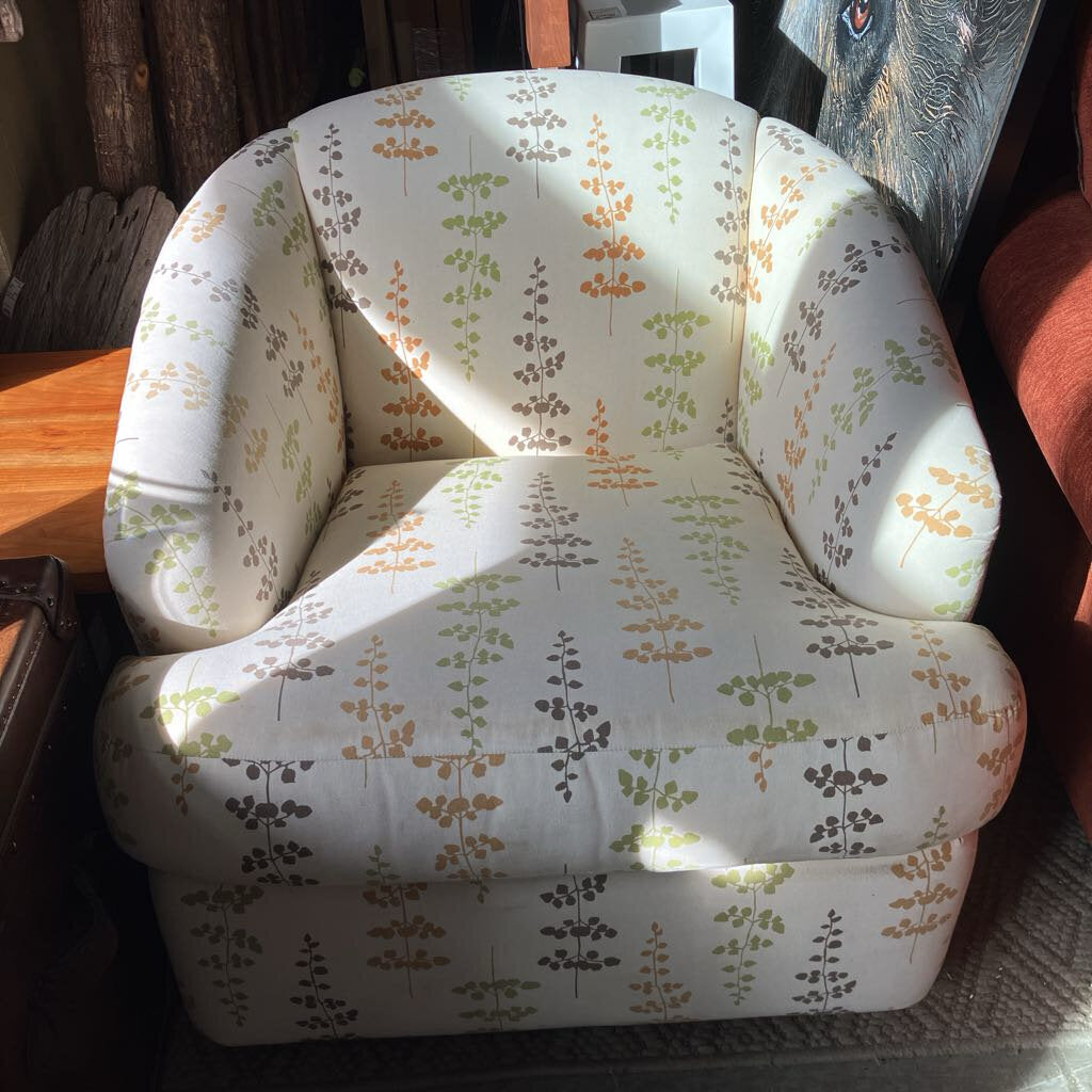 Mushroom Pine Trees Swivel Chair