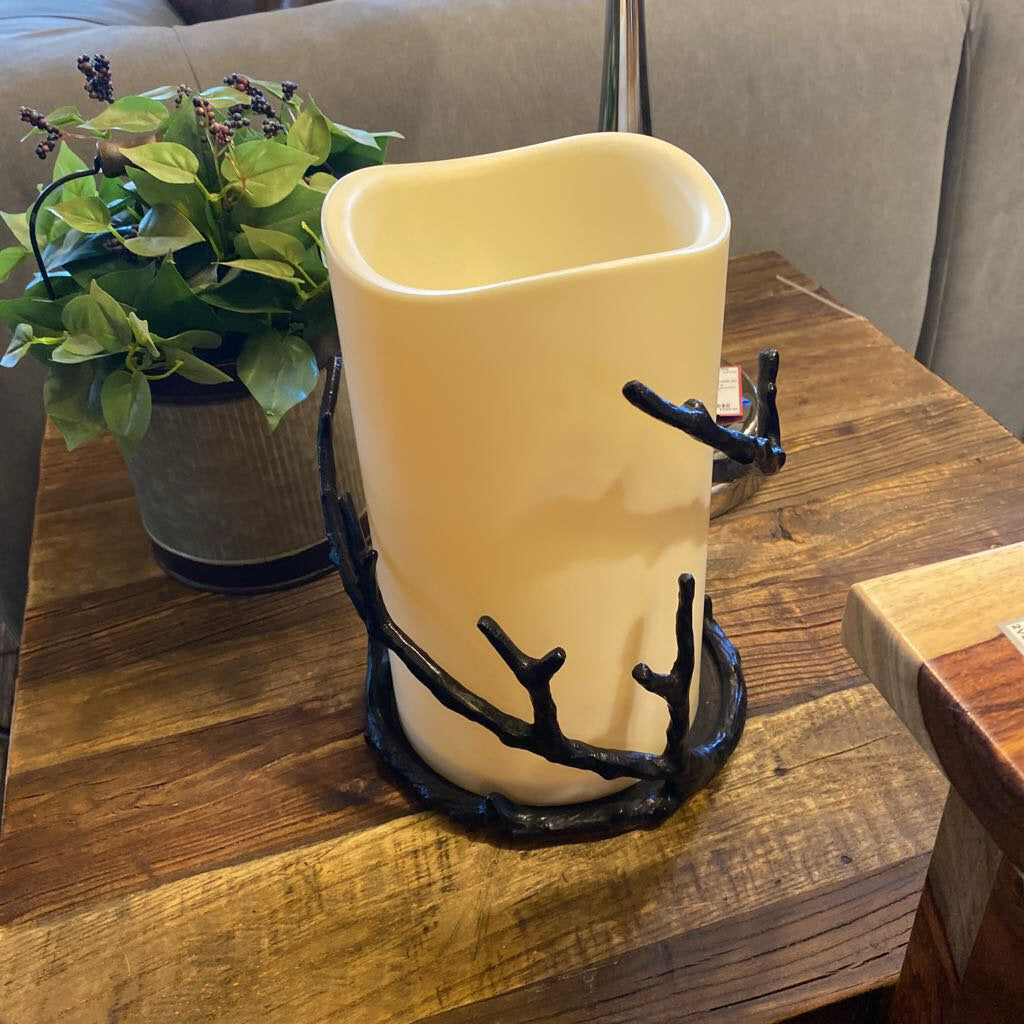 Pottery Barn Branch Candle Holder With Battery Candle
