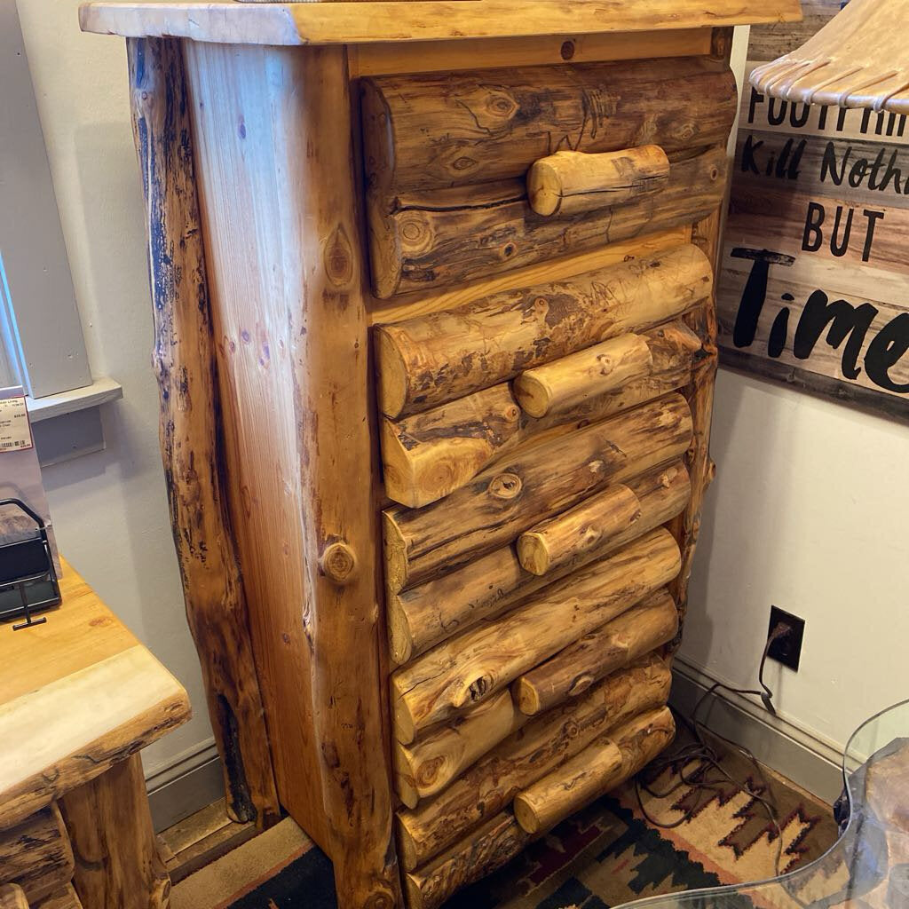 Five Drawer Lodge Pole Pine Dresser