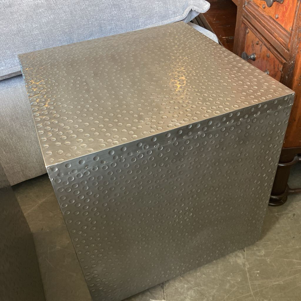 Hammered Metal Accent Tables