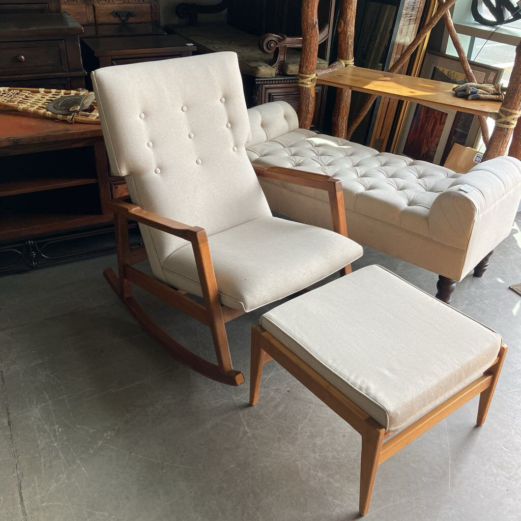 Design Within Reach Jens Risom Rocker With Ottoman