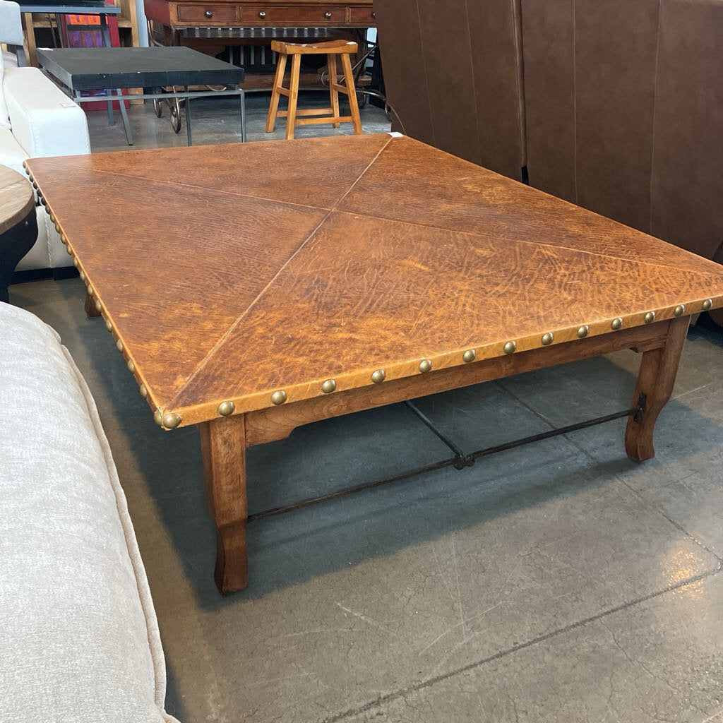 Bausman & Co Leather Top coffee Table