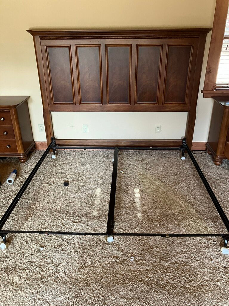 Wooden King Headboard W/ Metal Frame