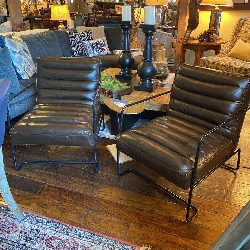 Mid Century Modern PU Leather Accent Chair - Set Of 2