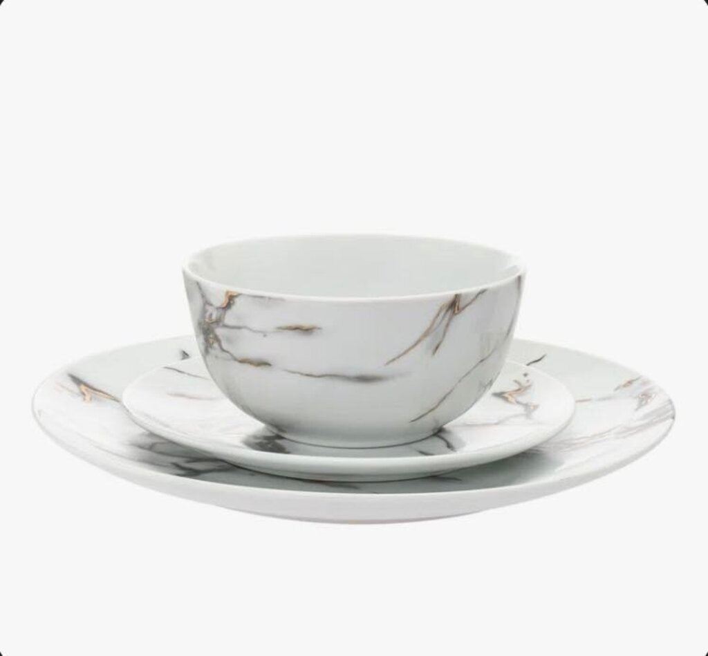 Godinger Rayo Marble Design Dinnerware - Set Of 10