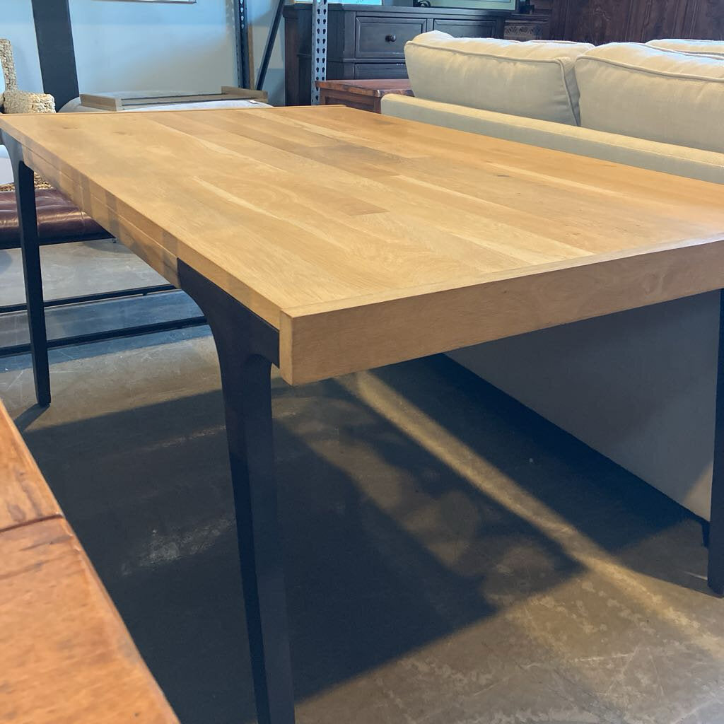 Crate & Barrel White Oak Extendable Dining Table