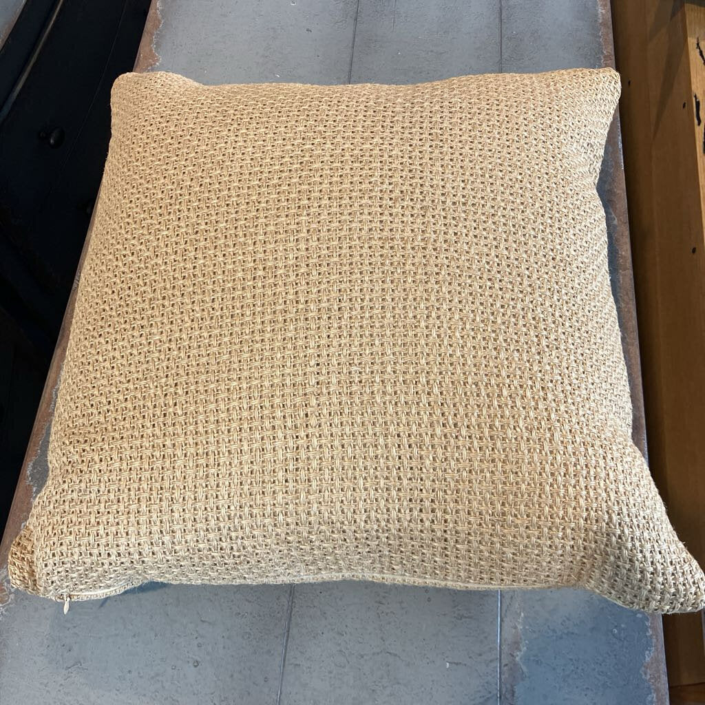 Tan Woven Pillow