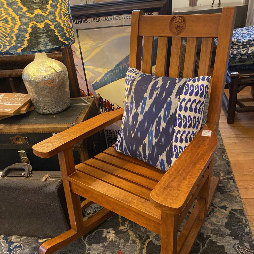 Blue & White Ikat Pillow