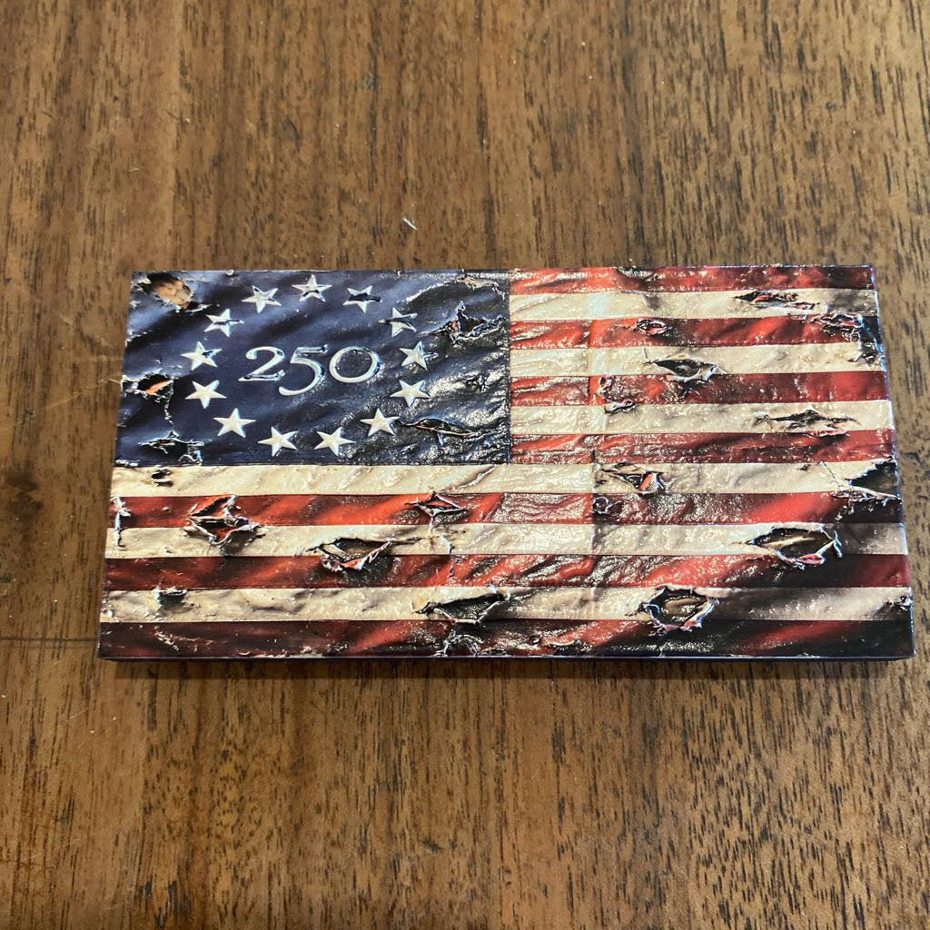 Textured 250th Flag Magnet By Rustic Incline