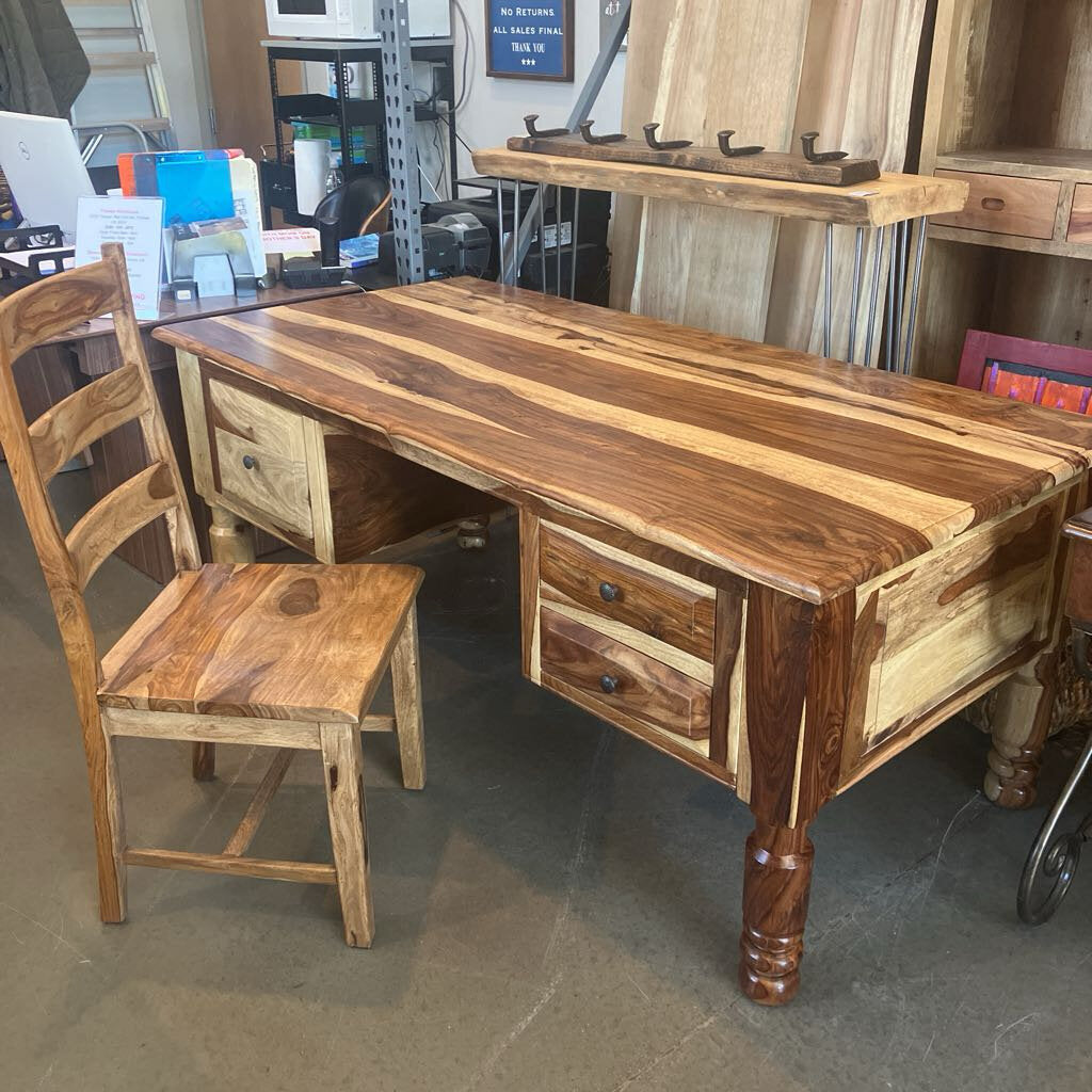 Indian Rosewood Desk w/ Desk Chair