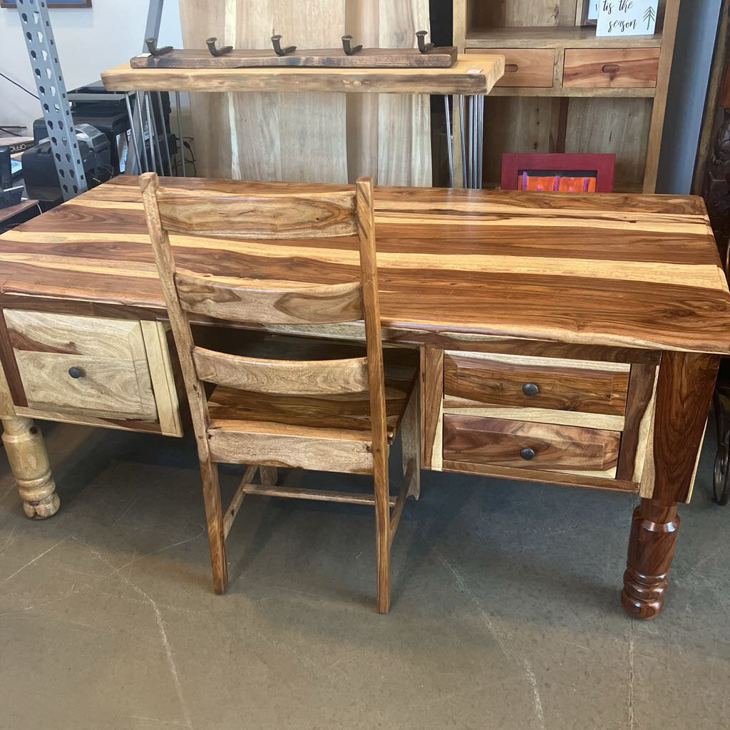 Indian Rosewood Desk w/ Desk Chair