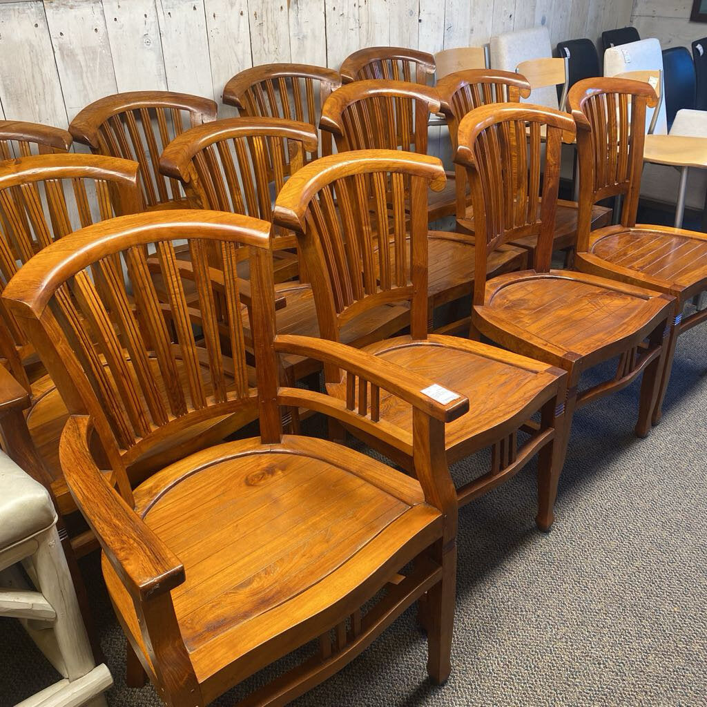 The Wooden Duck Dining Chairs - Set Of 8 - 6 Side Chairs, 2 Host Chairs