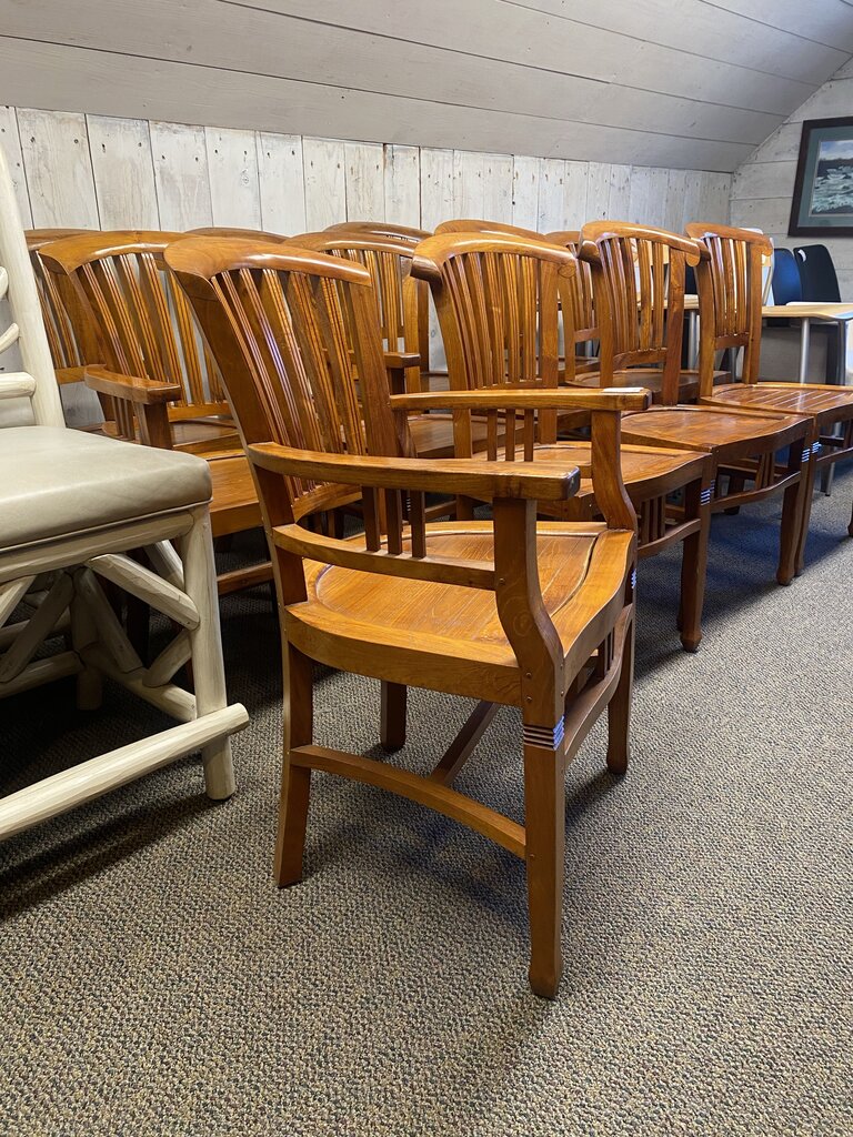 The Wooden Duck Dining Chairs - Set Of 12 - 10 Side Chairs, 2 Host Chairs
