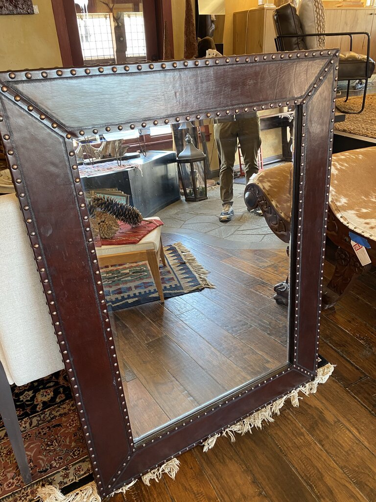 Leather Framed Mirror
