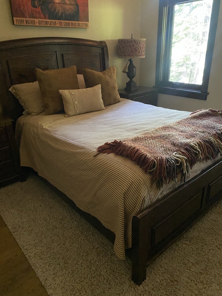Wood Panel Queen Bed