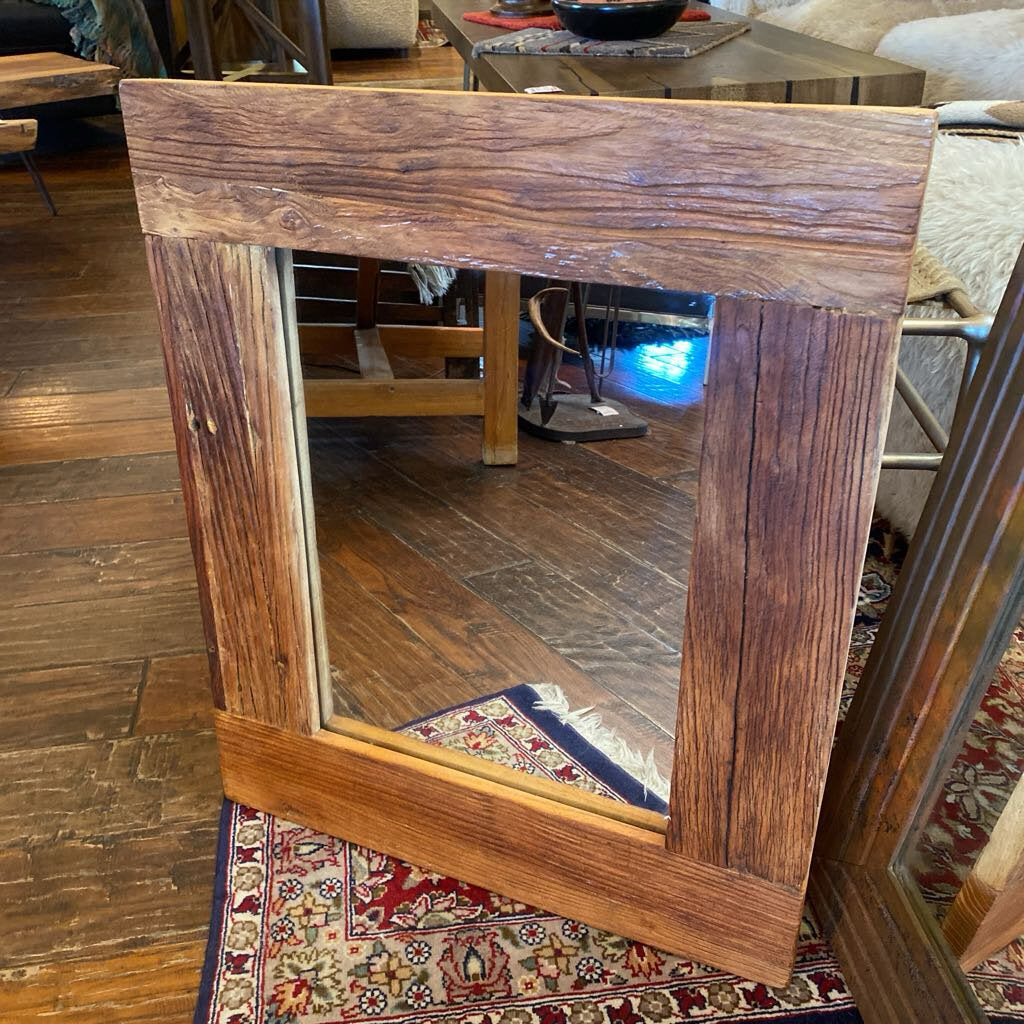 Rustic Wood Framed Mirror