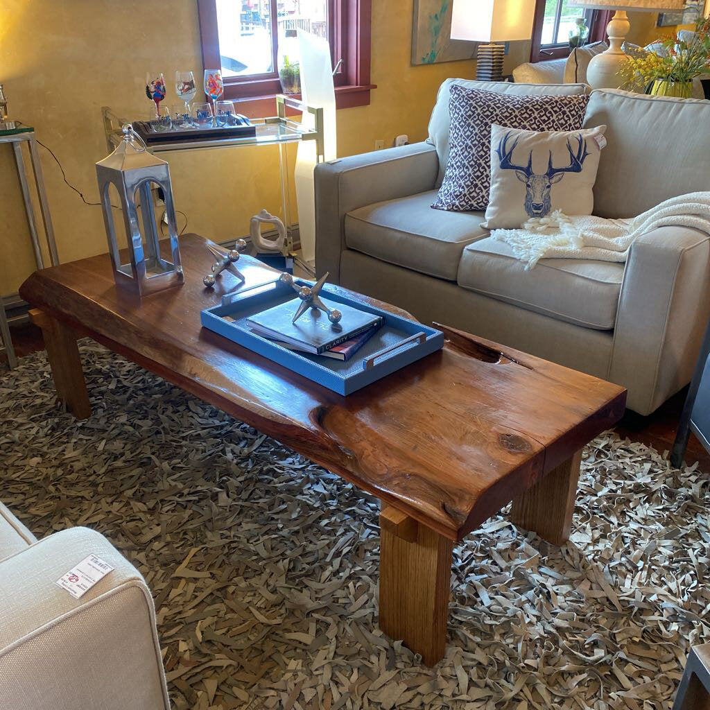 Custom Made Old Growth Redwood Coffee Table