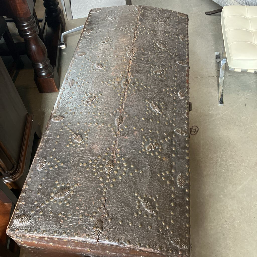 17th Century Coffer Trunk W/ Nailhead Detail