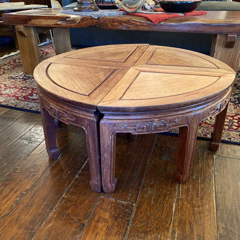 Vintage Four Piece Round Coffee Table