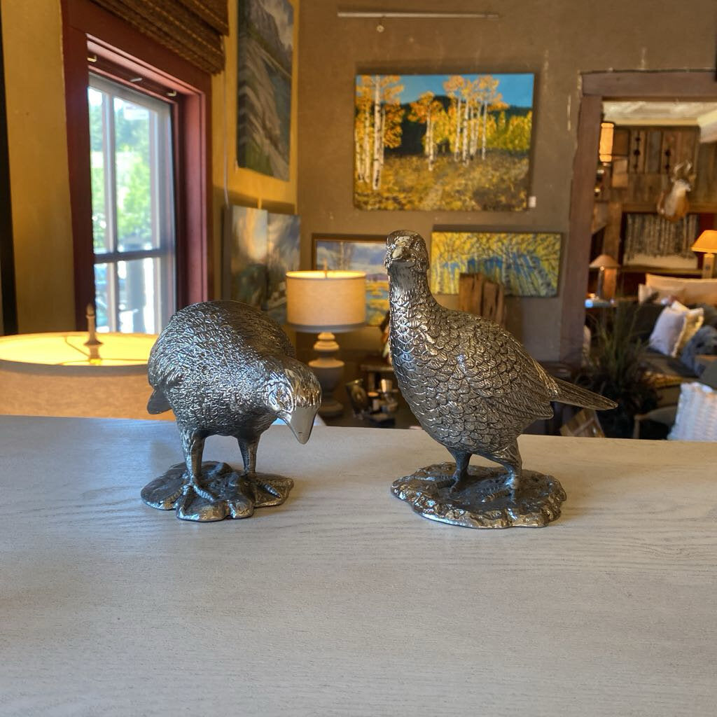 Pewter Pheasants - Set Of 2