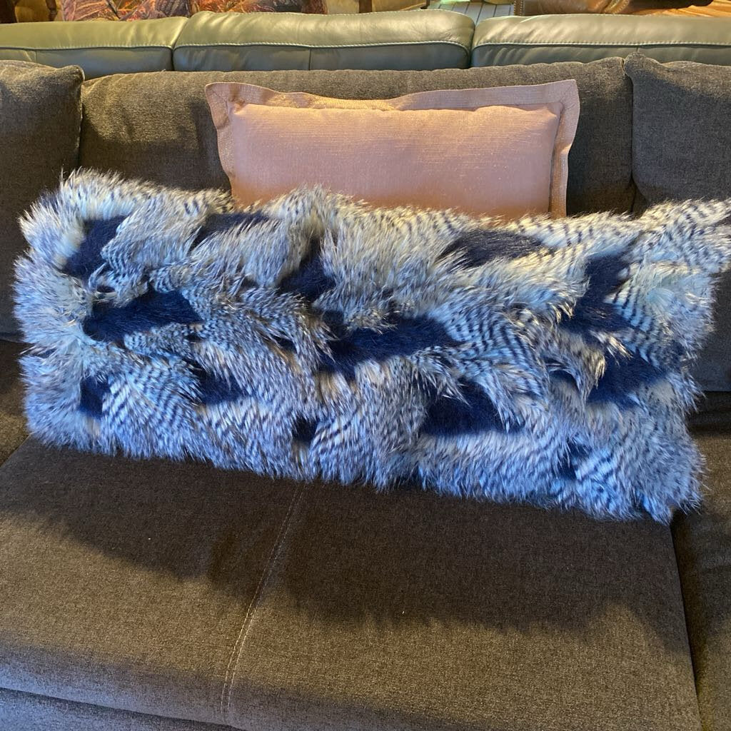 Blue Feather Pillow