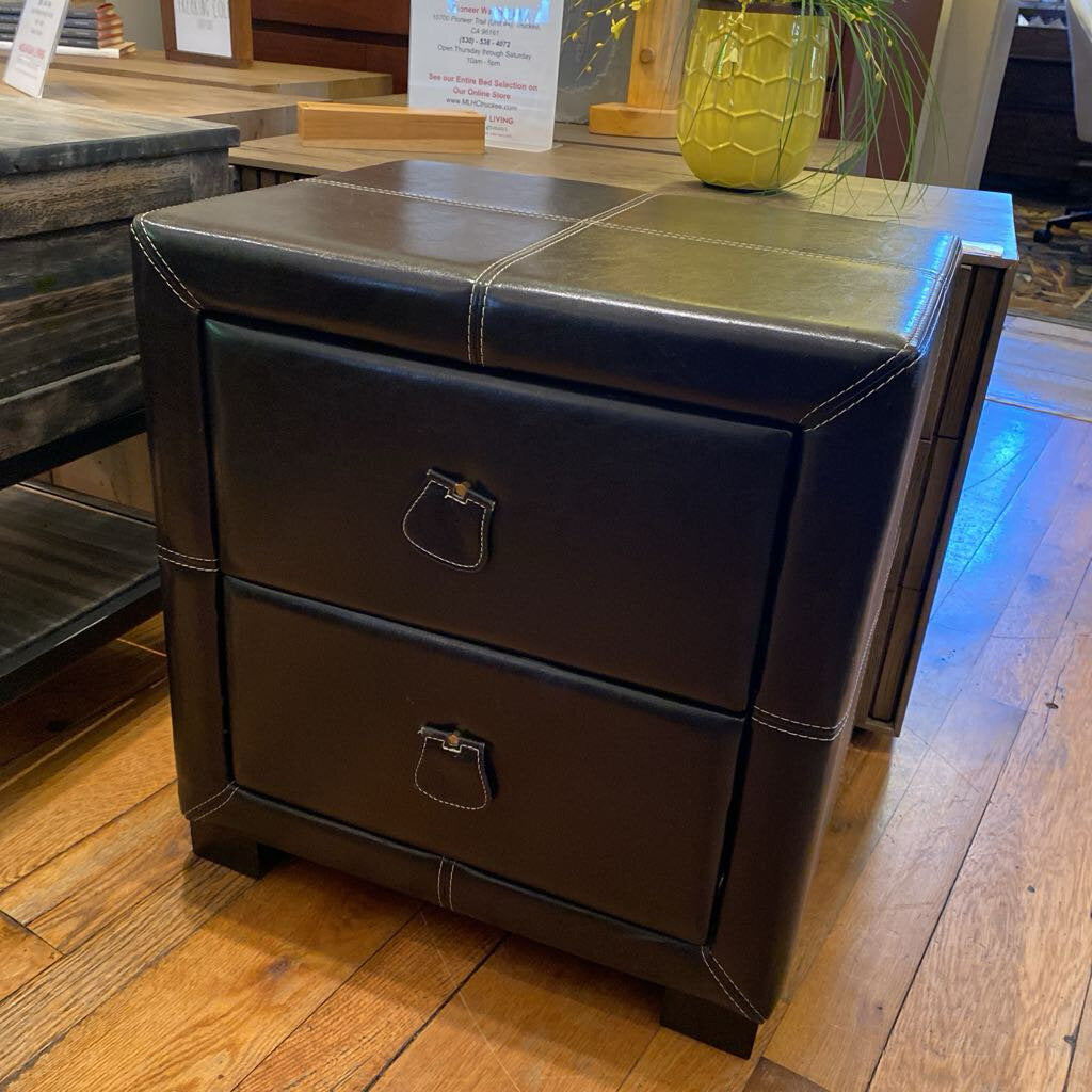 Leather Nightstand - Set Of 2