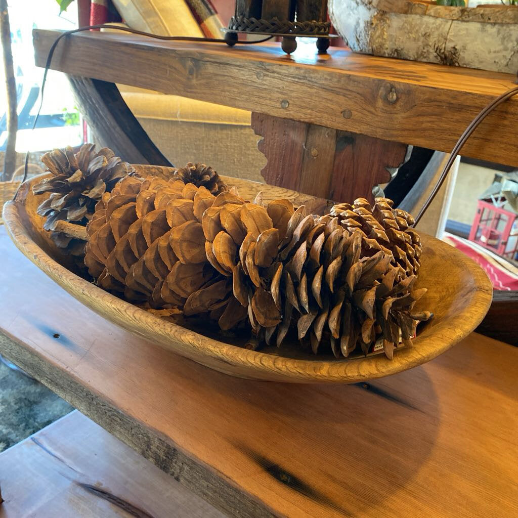 Vintage Wood Sausage Bowl