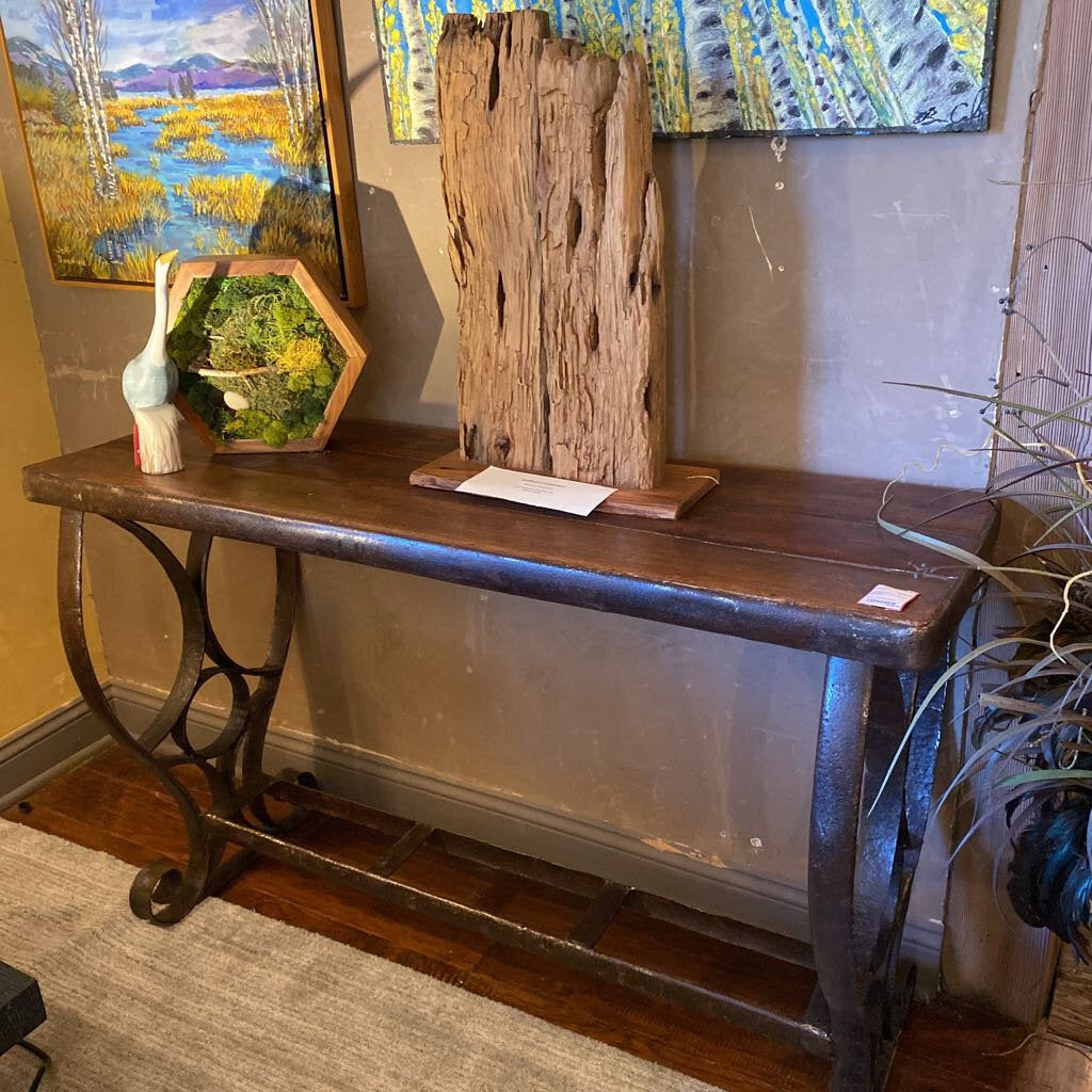 Rustic Iron And Wood Console