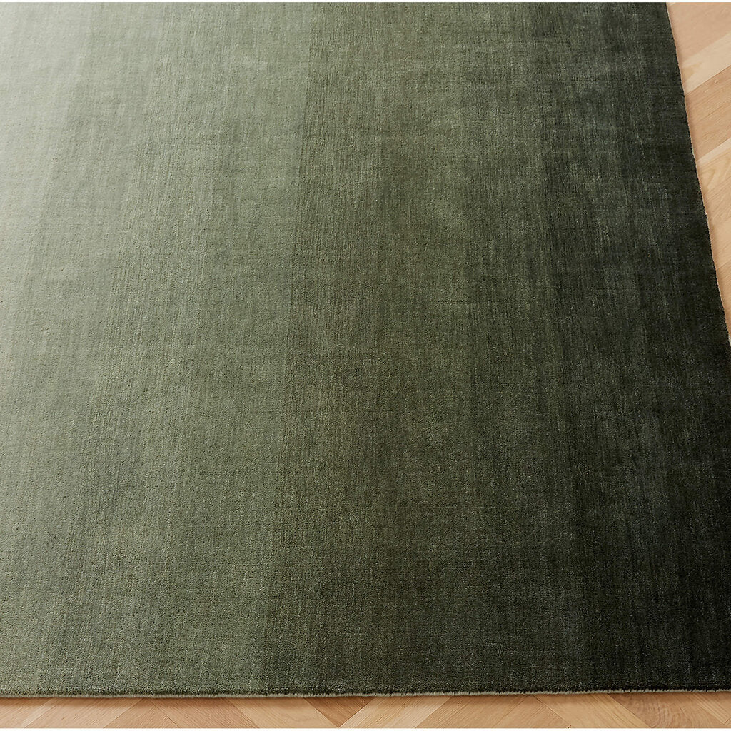 Bicoastal Handwoven Green Wool Area Rug