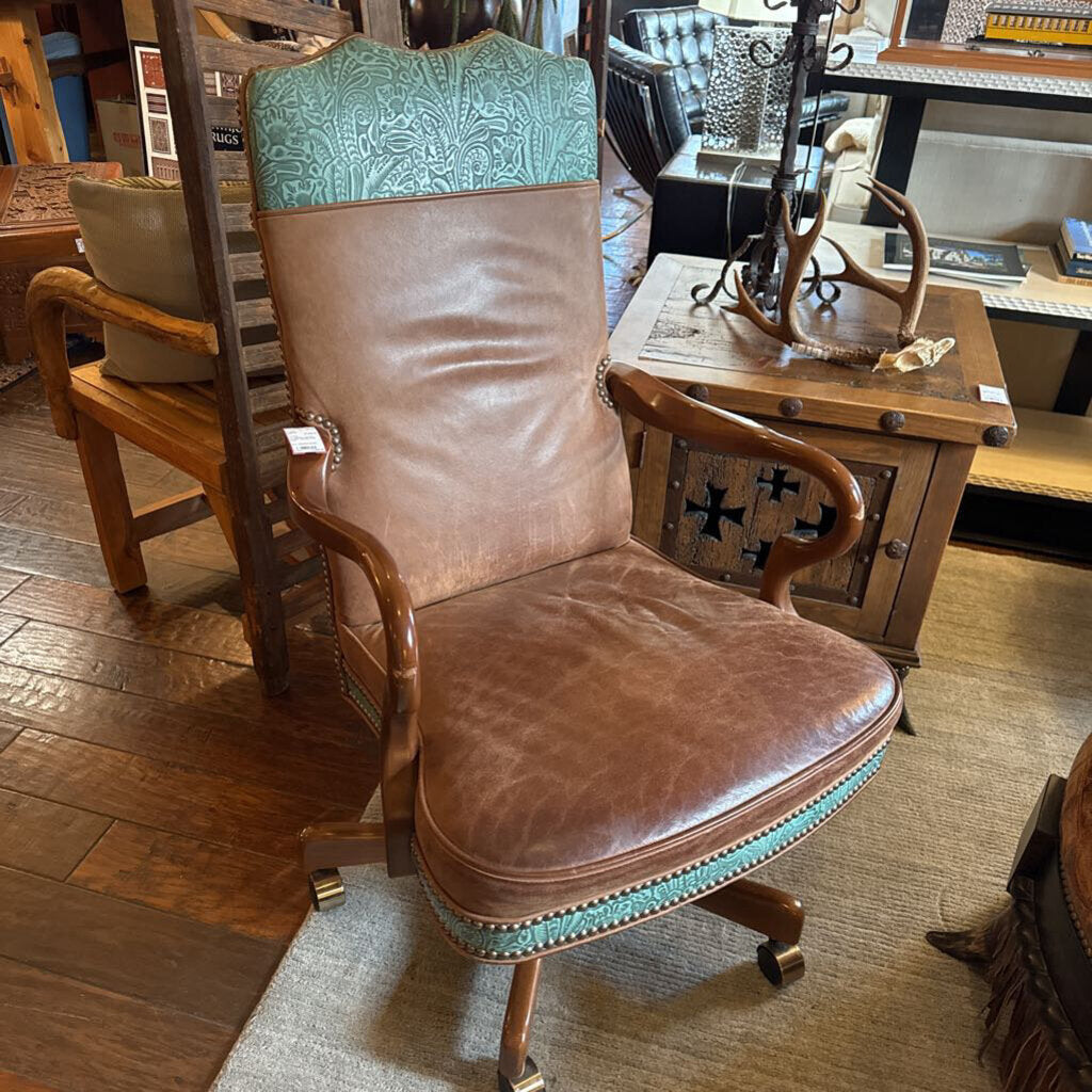 Old Hickory Tannery Custom Leather Desk Chair