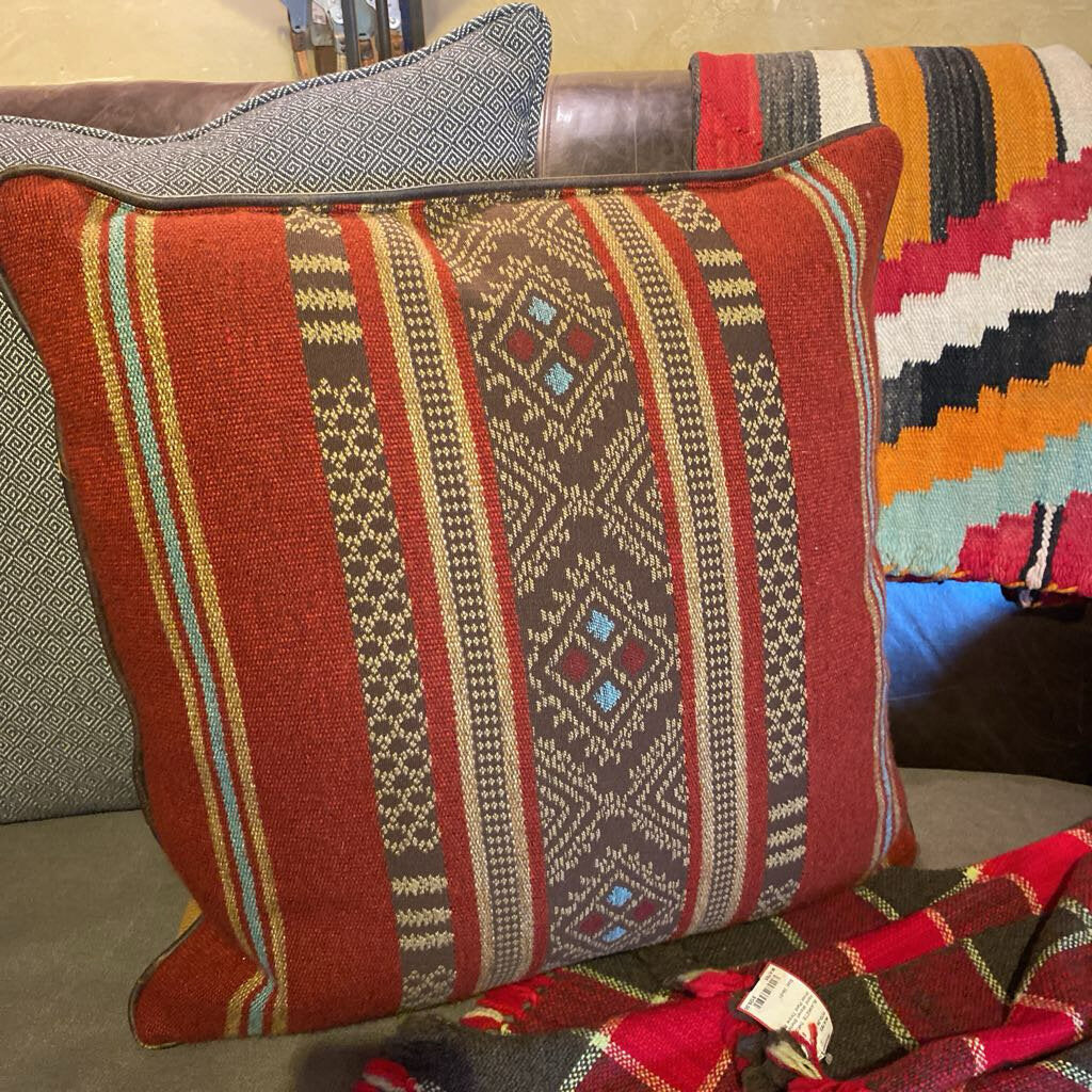 Red Western Pillow