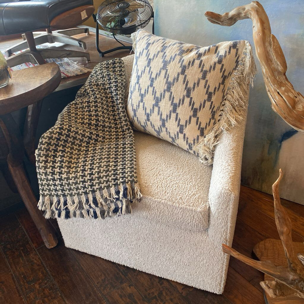 Mitchell Gold & Bob Williams White Boucle Chair