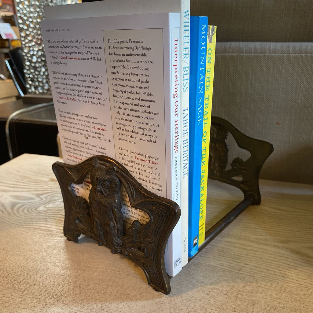 Vintage Expandable Owl Book Rack