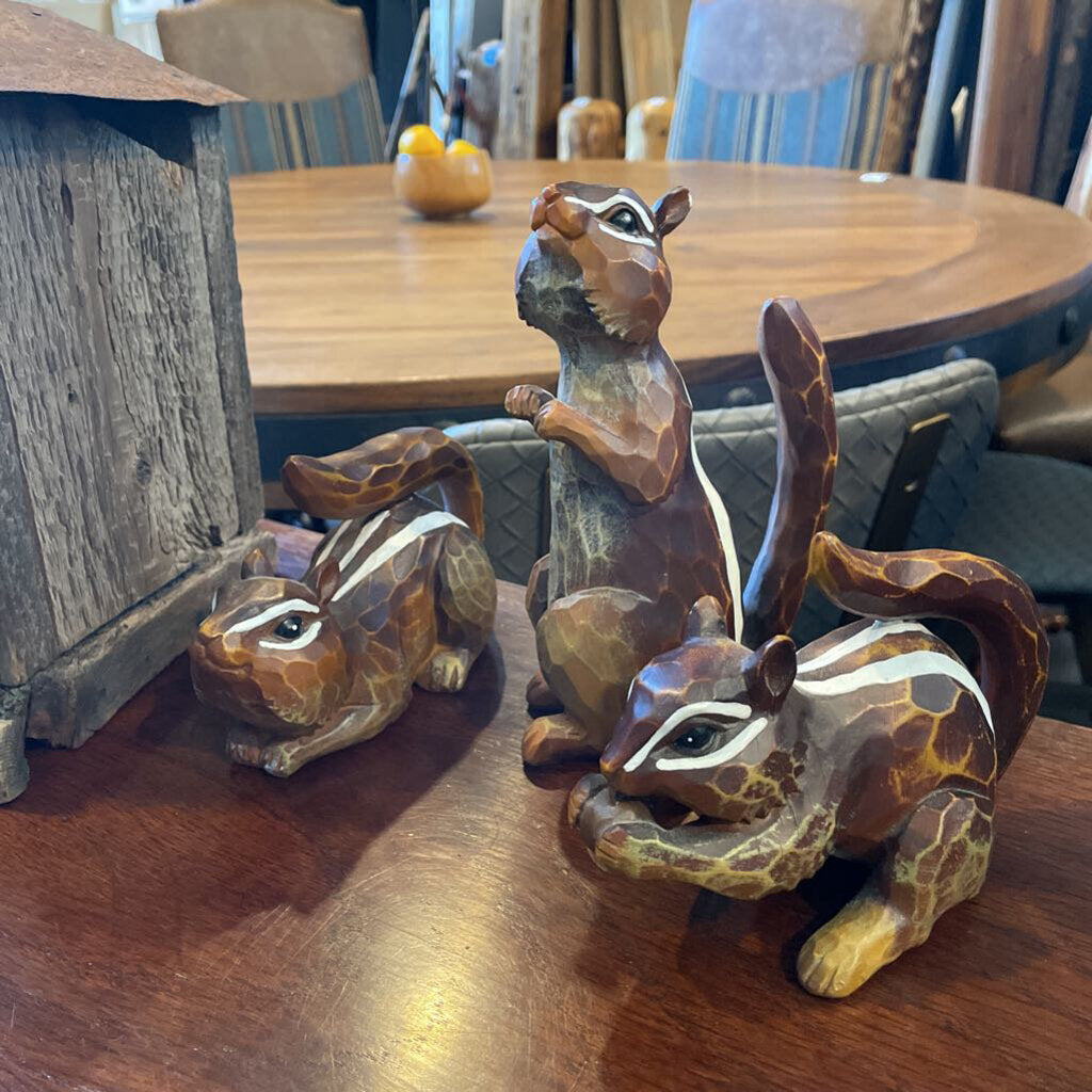 Ceramic Chipmunks- Set of 3