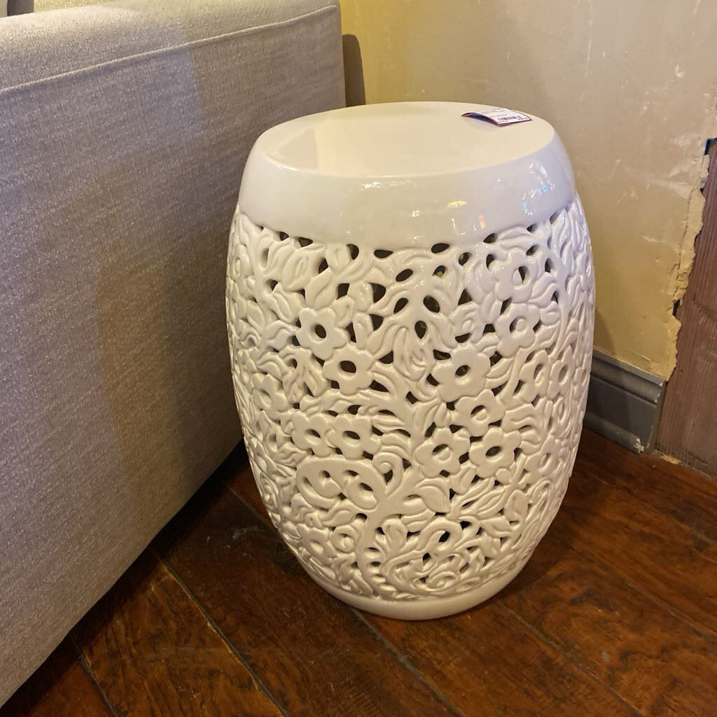 White Ceramic Side Table