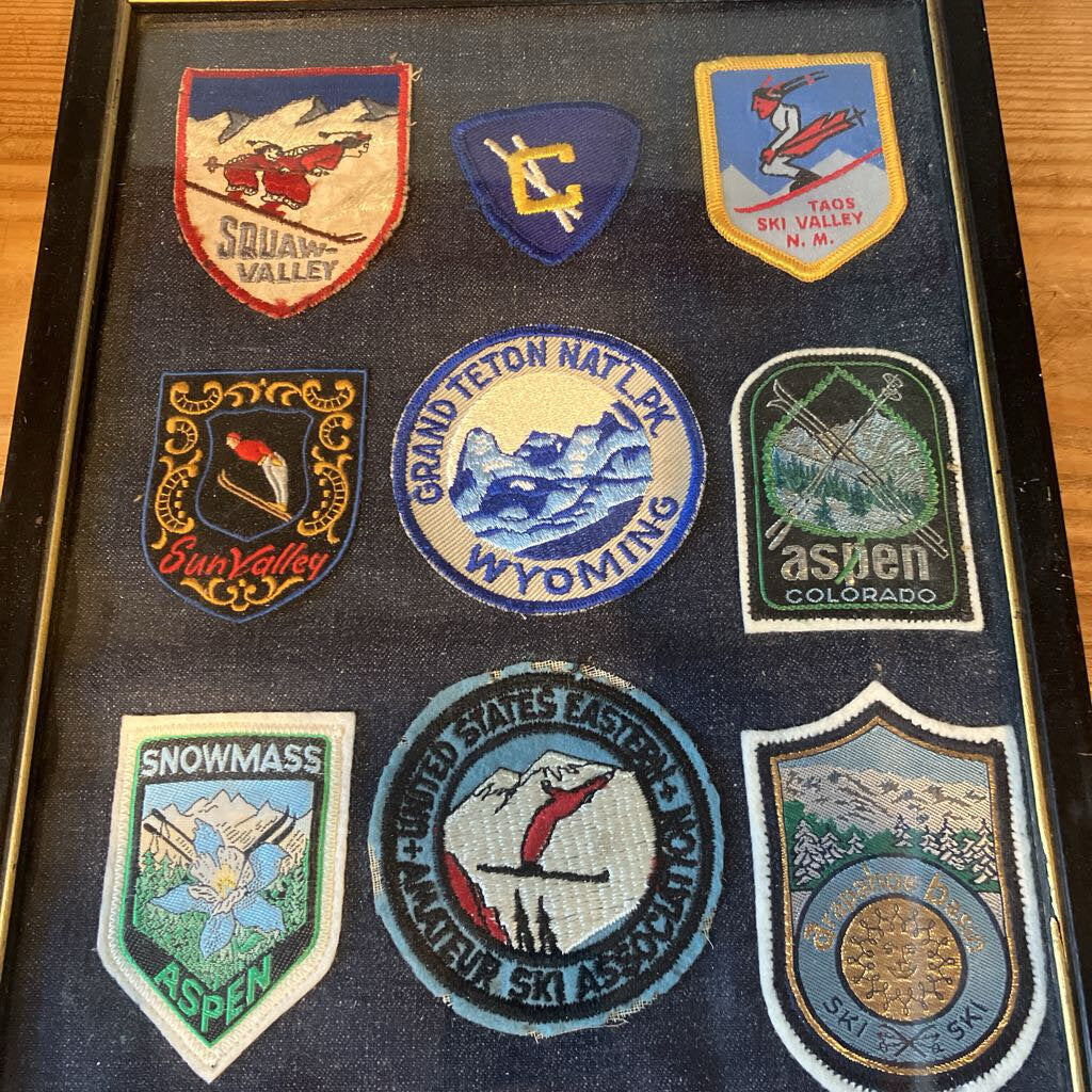 Framed Ski Patches