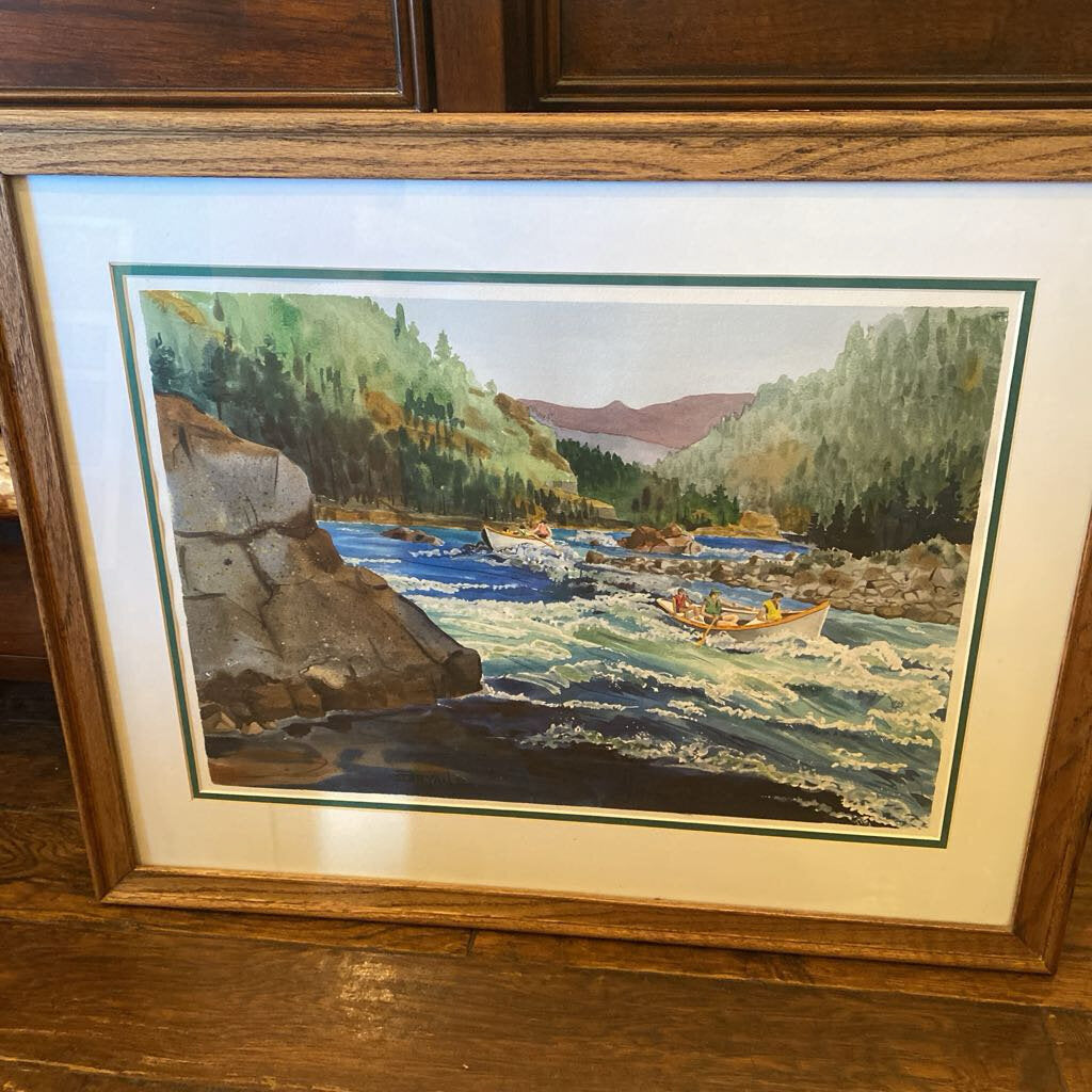 Riding The River Watercolor