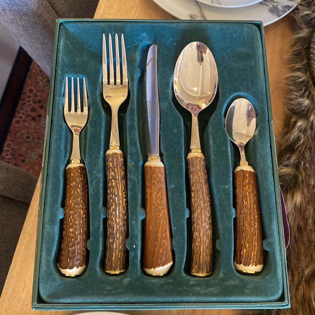 Big Sky Carvers Antler Silverware 5 Piece Service For Four