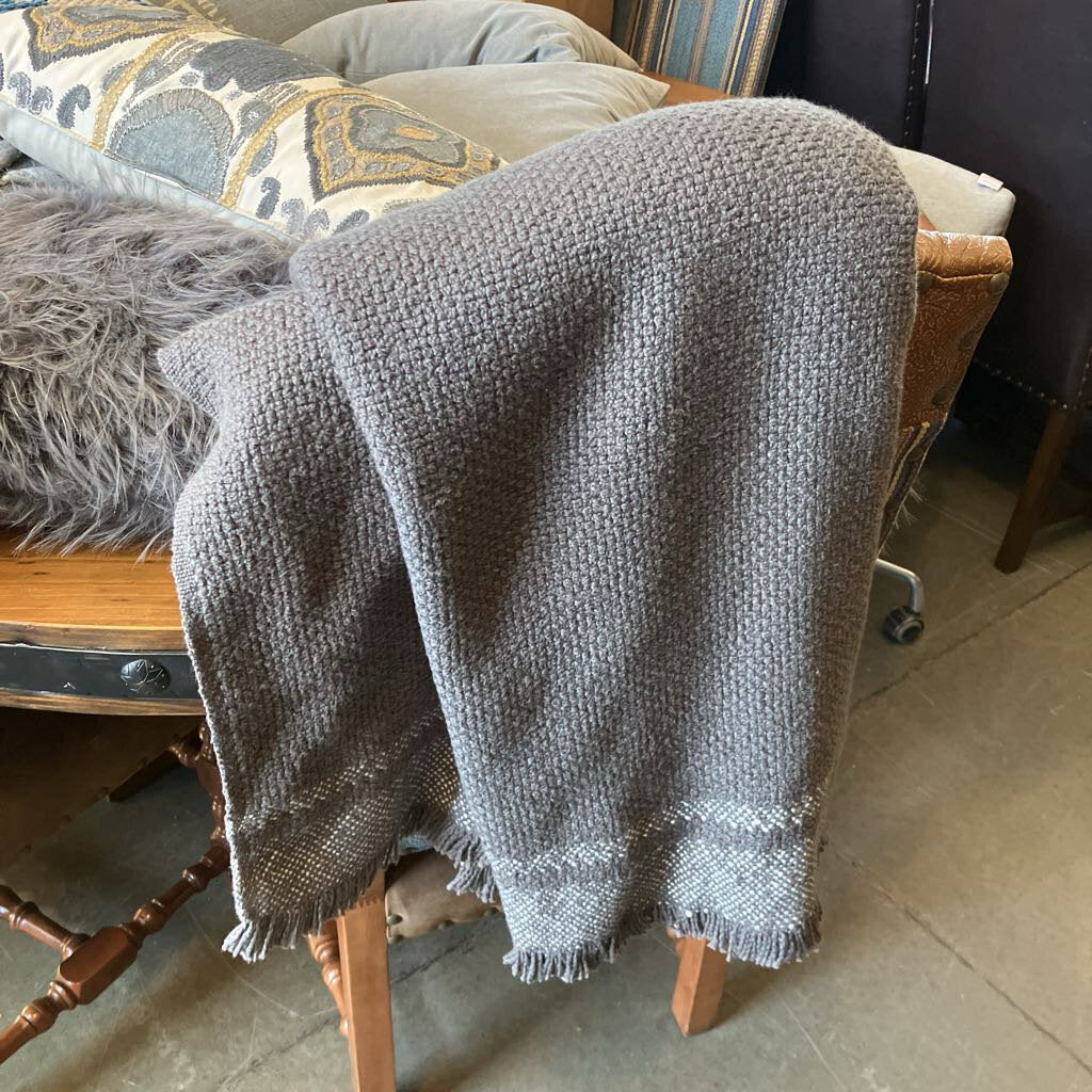 Crate & Barrel Grey Blanket