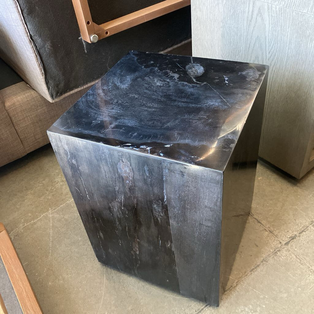 Black Marble Side Table