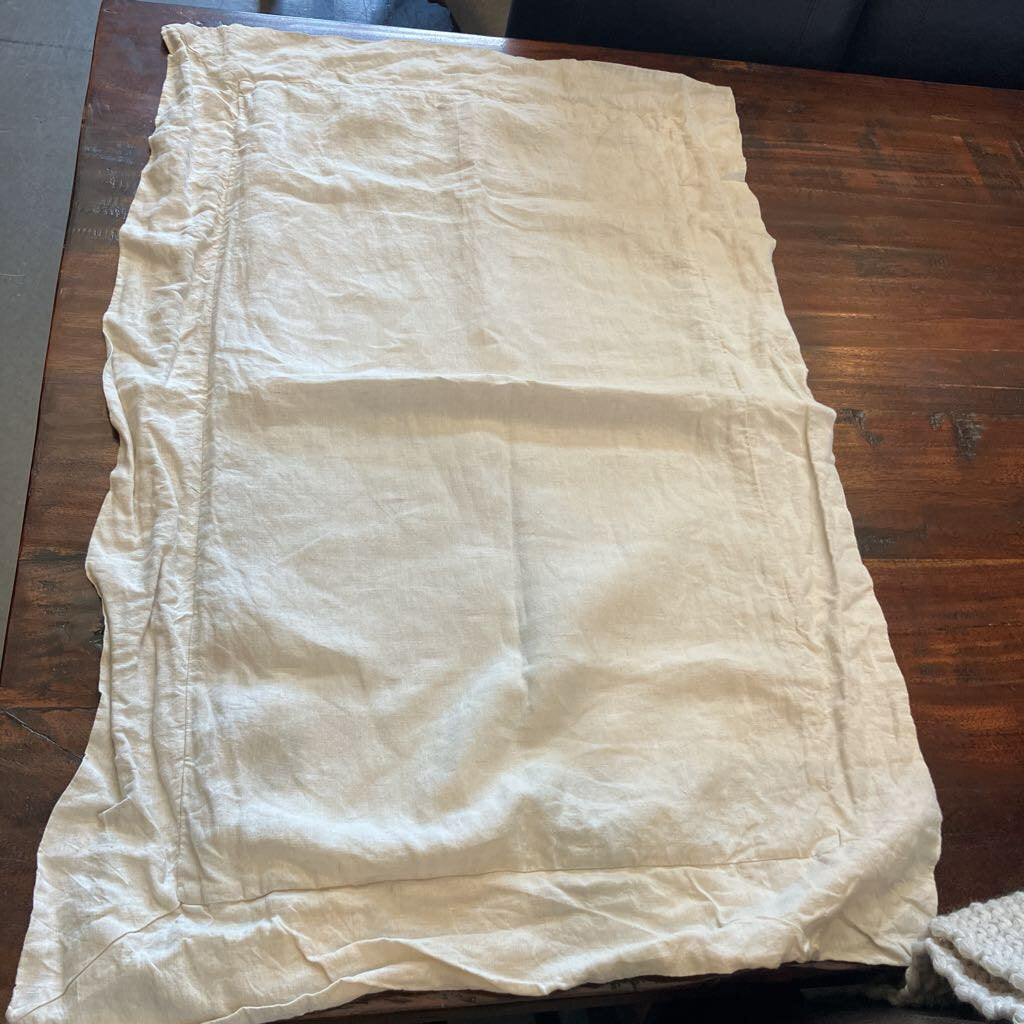 White Linen Pillow Covers