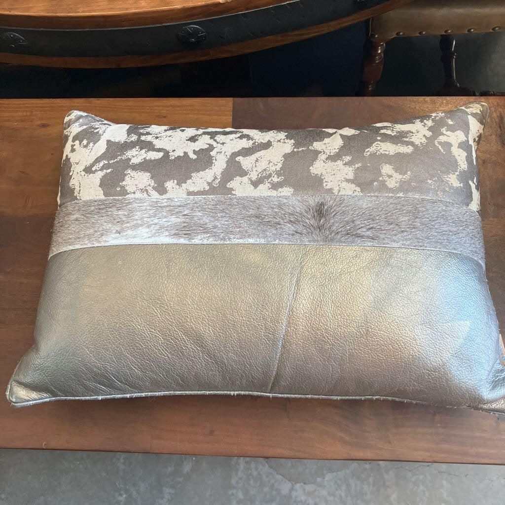 Cloud 9 Metallic Hair on Hide Lumbar Pillow