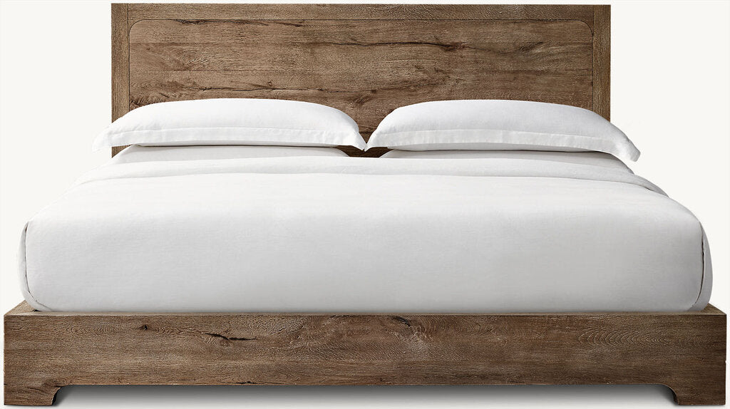 Restoration Hardware Davos Oak Panel King Bed