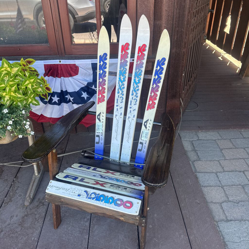 Custom Made K2 Ski Adirondack Chair
