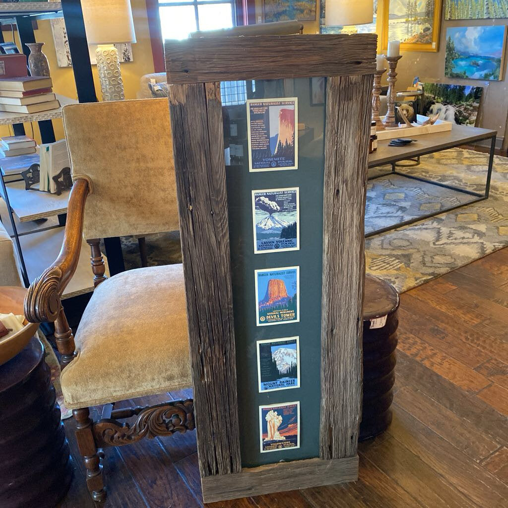 Reclaimed Wood Framed National Park Note Cards