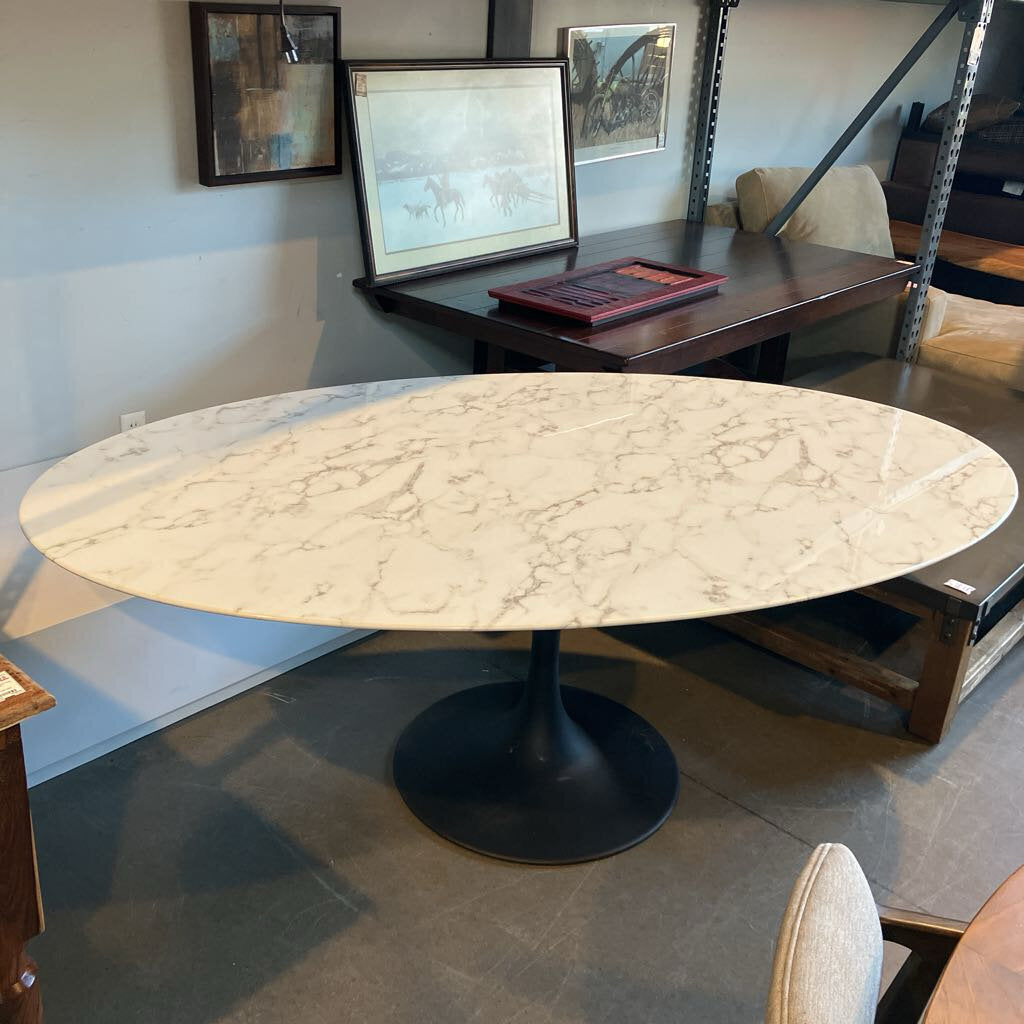 Modway Lippa Oval Marble Dining Table