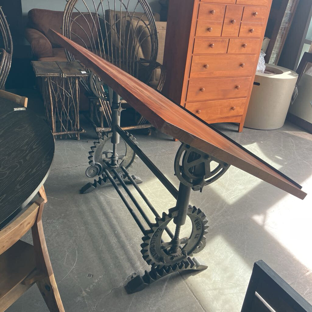 Rustic Deco Industrial Adjustable Height Drafting Desk